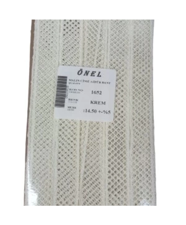 Dantel Polyester Güpür Bant Krem 14,50 Metre En 3 Cm On-1652-kr