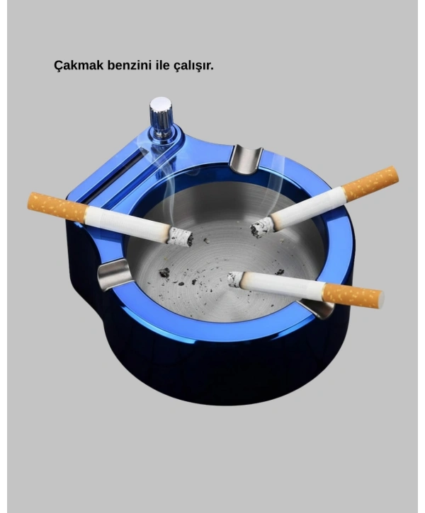 Dekoratif Çakmaklı Küllük Kolay Temizlenebilir Metal