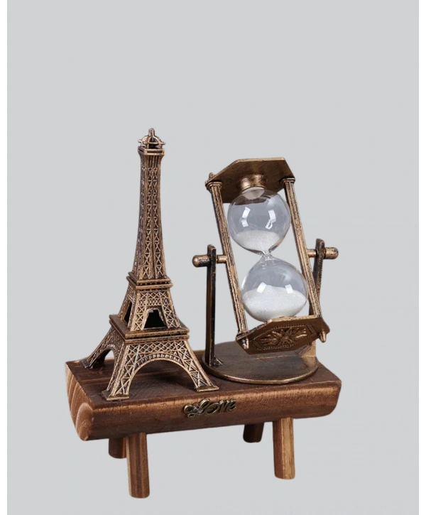 Dekoratif Kum Saati – Ahşap Malzeme, Hediyelik Masa Aksesuarı