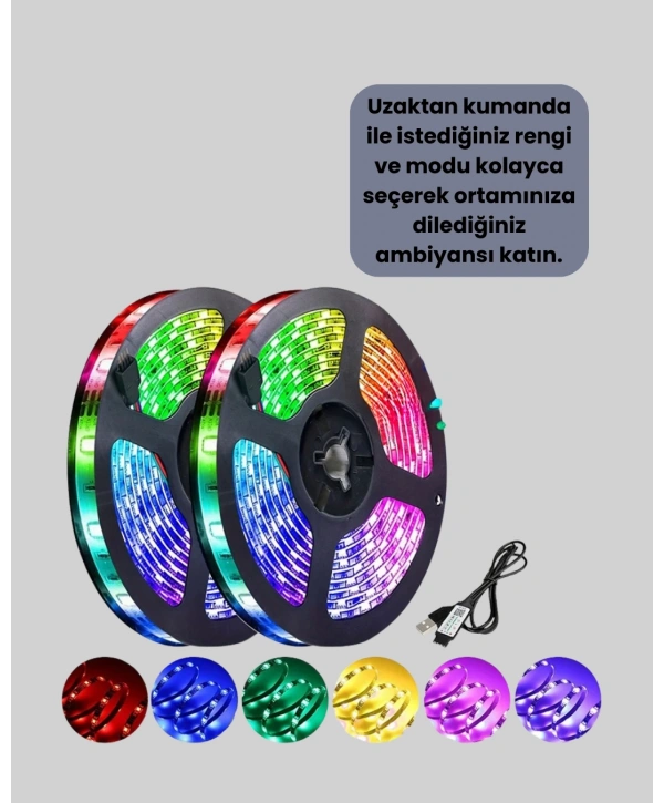 Dekoratif Kumandalı Şerit LED 5 Metre