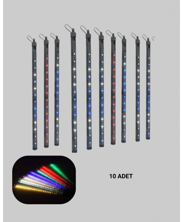 Dekoratif LED Meteor Işık 10’lu Çubuk Seti