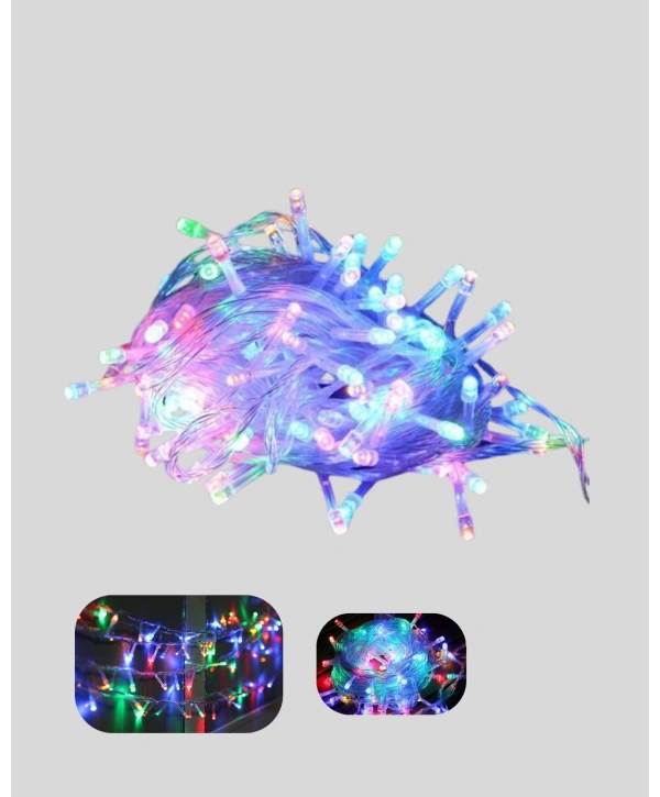 Dekoratif Peri Led 5 m 50 Ampullü Şeffaf Kablo Aydınlatma