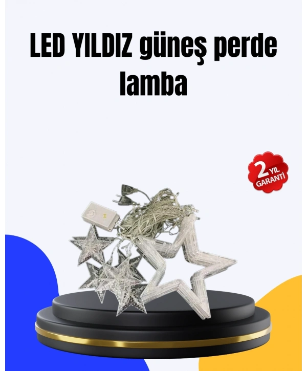 Dekoratif Yıldız Peri Led Perde 3x3 Metre Ortam Işığı