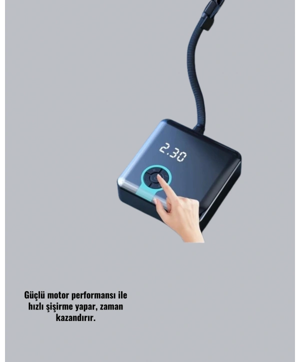 Dijital Ekranlı Taşınabilir Akıllı Araç Hava Kompresörü