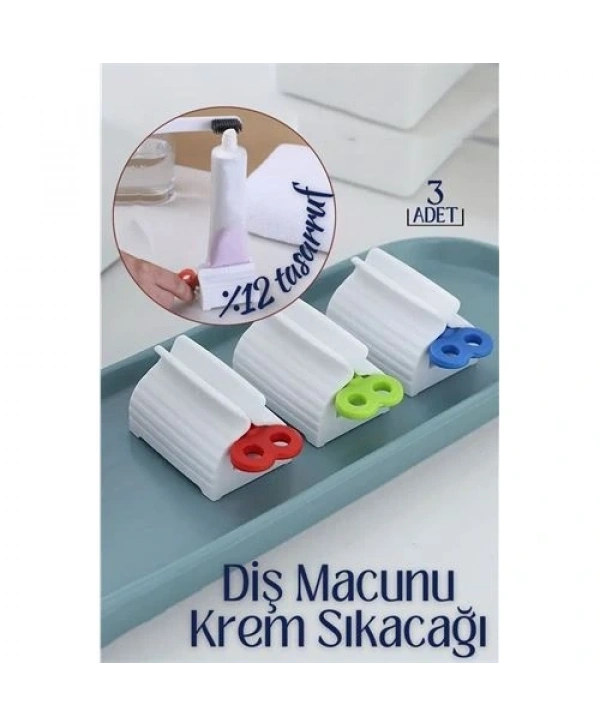 Diş Macunu Krem Sıkacağı 3 lü Set Tuppo Design
