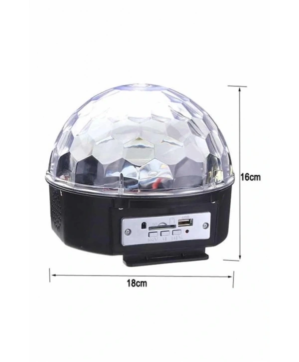 Disko Topu Renkli Işıklı Lazer Parti Bluetooth Bağlantılı Led Küre