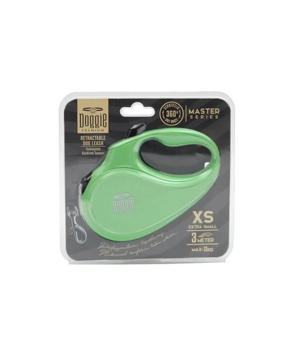 Doggie Master Otomatik Köpek Uzatma Tasması Xsmall Yeşil 12 Kg 3 Mt