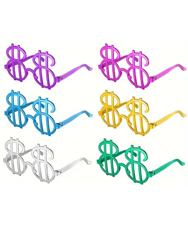 Dolar Şekilli Metalize Parti Gözlüğü 6 Adet (5047)