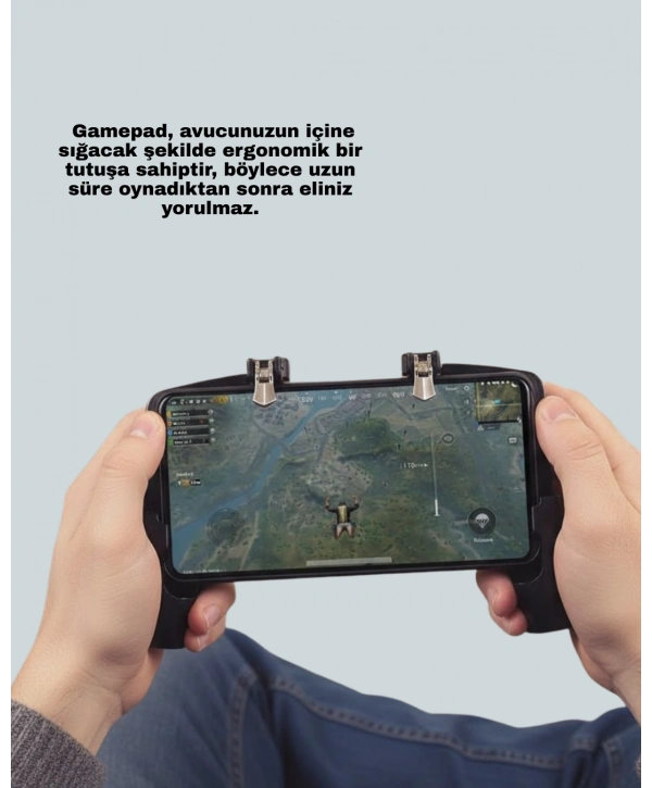Dört Parmak Destekli Mobil Gamepad Tetikli Oyun Kontrolcüsü