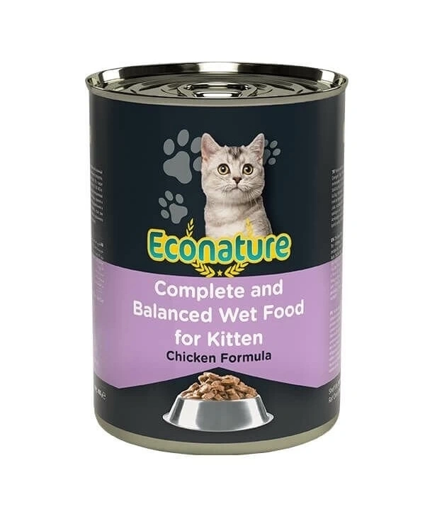 Econature Kitten Tavuklu Yavru Konserve Kedi Maması 400 Gr