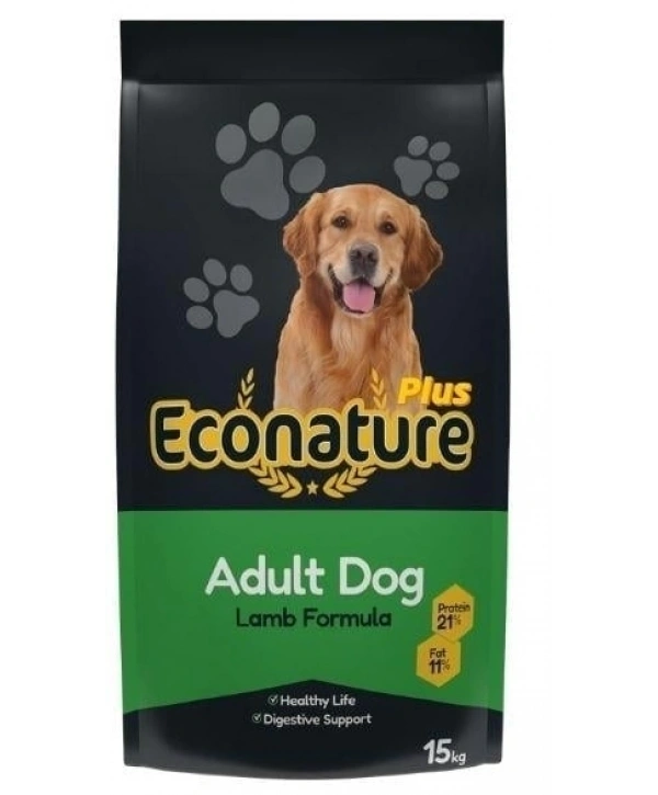 Econature Plus Kuzu Etli Yetişkin Köpek Maması 15 Kg