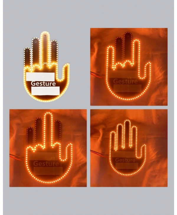 El Hareketiyle Kontrol Edilen 176 LED Amber Güvenlik Lambası