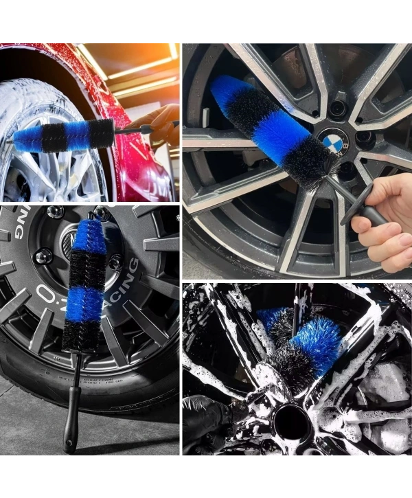 Ergonomik Saplı Jant ve Lastik Temizleme Fırçası – Araç Detay Temizliği İçin Güçlü Kıllı Detay Fırçası (5047)