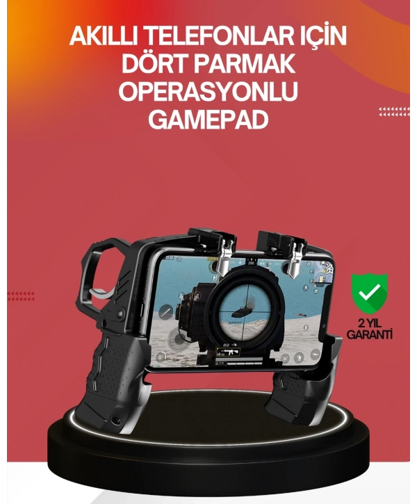 Ergonomik Tetik Tasarımlı Mobil Oyun Gamepad Tutucu