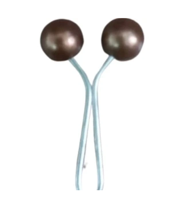 Eşarp Klipsi Top Model Düz Kahverengi 1 Adet