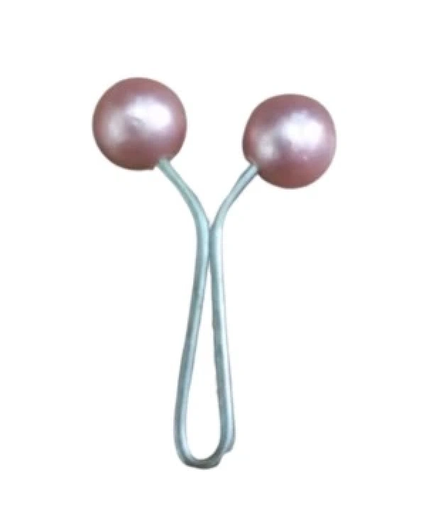 Eşarp Klipsi Top Model Düz Pudra 1 Adet