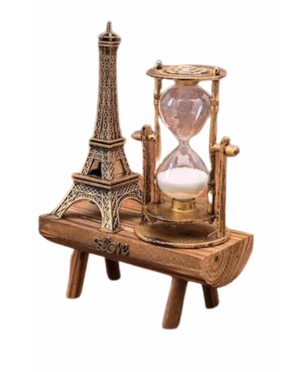 Eyfel Kuleli Kum Saati Dekoratif Hediyelik Eşya Retro Eyfel Kulesi