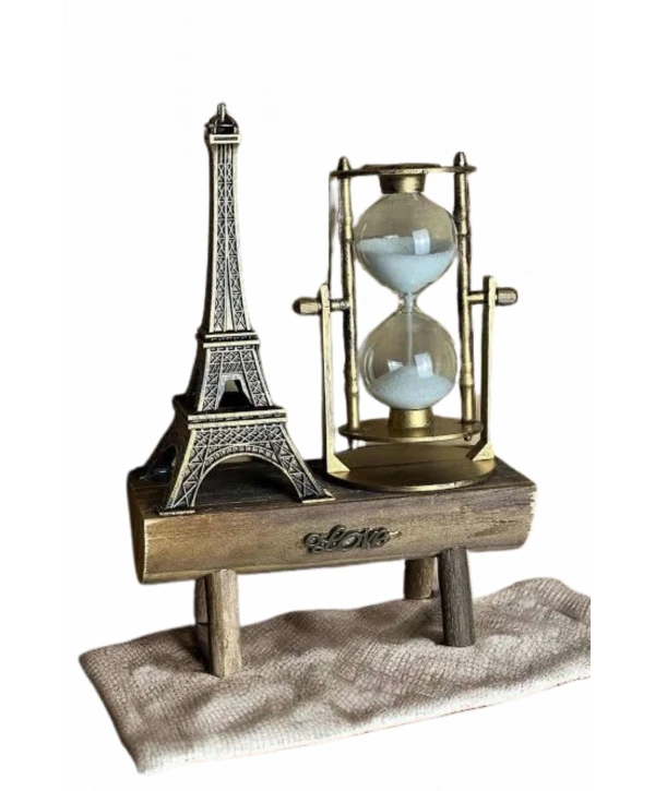 Eyfel Kuleli Kum Saati Dekoratif Hediyelik Eşya Retro Eyfel Kulesi