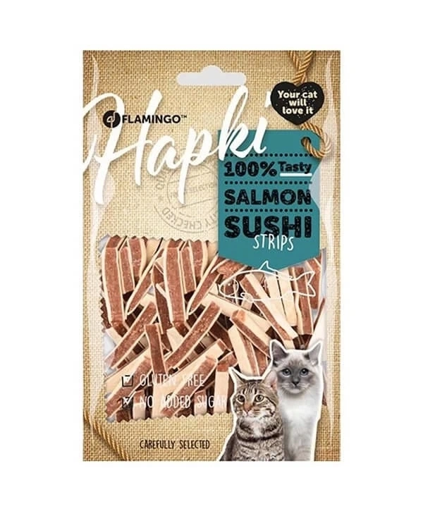 Flamingo Hapki Glutensiz Somon ve Alabalıklı Şerit Kedi Ödül Maması 85 Gr
