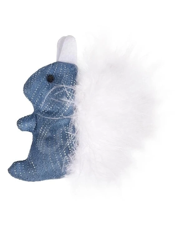 Flamingo Medy Tüylü Sincap Kedi Oyuncağı Mavi