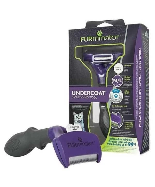 Furminator Kısa Tüylü Kedi Tüy Tarağı Large