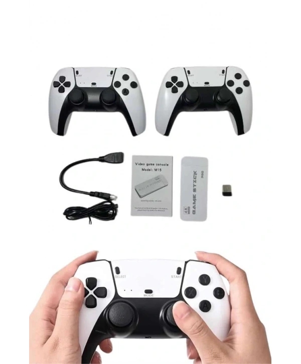 Game Stick 4K Retro Çift Kollu Atari Oyunlari +20000 Oyunlu Konsol Nostalji