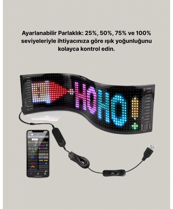 Gece Kullanıma Uygun  Pixel RGB LED Panel Estetik Atmosfer Işığı