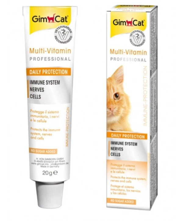 Gimcat Multi Vitamin Paste 12 Vitaminli Kedi Malt Macunu 20 Gr