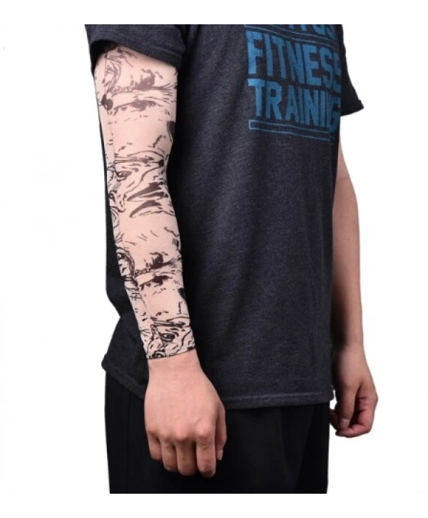 Giyilebilir Kol Dövmesi Çorap Dövme 3D Baskılı Kol Bacak Dövme 2 Adet Model 25 (5047)