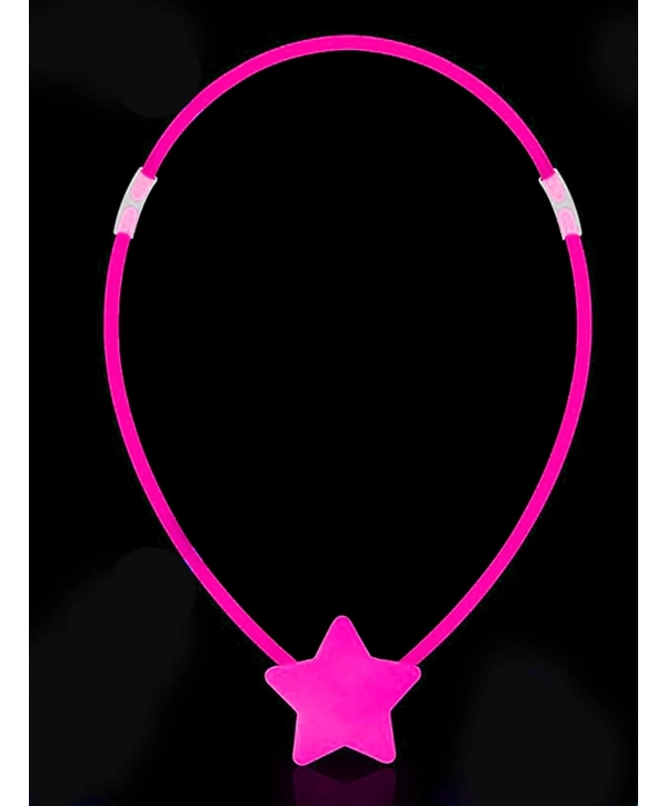 Glow Stick Yıldız Kolye - Glow Kolye - Glow Stick Partisi Yıldız Kolye 6 Adet (5047)