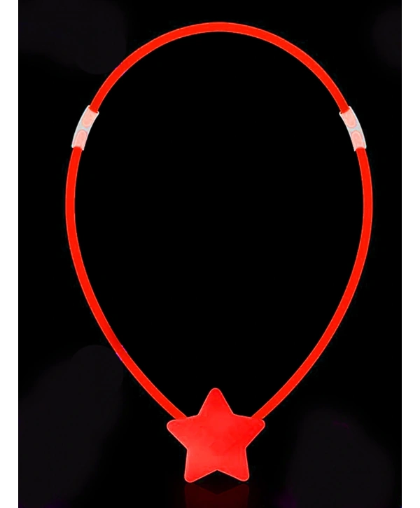Glow Stick Yıldız Kolye - Glow Kolye - Glow Stick Partisi Yıldız Kolye 6 Adet (5047)