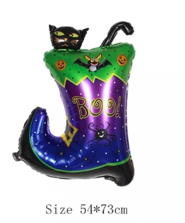 Halloween Çizmeli Kara Kedi Folyo Balon (5047)