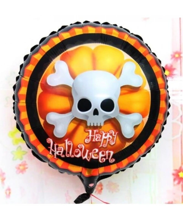 Halloween İskelet Kuru Kafa Folyo Balon 18 inç (5047)