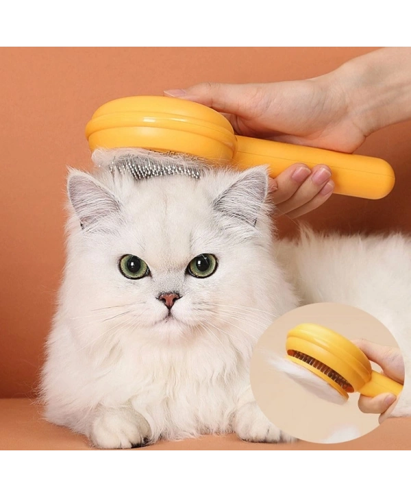 Hamburger Şekilli Otomatik Temizlenen Evcil Hayvan Fırçası (5047)