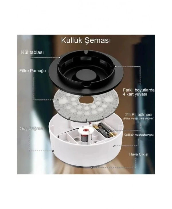 Hava Temizleyici Küllük HS-28 İç Mekan Ev Ofis Araba (5047)