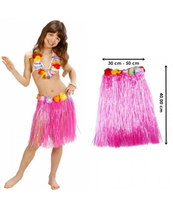 Hawaii Hula Eteği Pembe Renk 40 cm (5047)