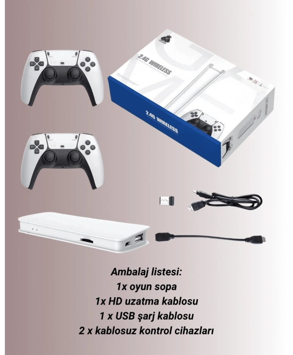 HDMI Çıkışlı Çift Kablosuz Kollu Retro Game Stick – M15