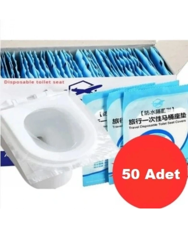 Hijyenik Tek Kullanımlık Klozet Kapağı Poşeti 50 Adet KUTULU (5047)