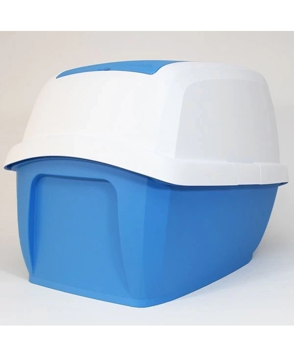 İmac Maddy Junior Üstü Açılır Kapalı Kedi Tuvaleti Mavi 57x43x41 Cm