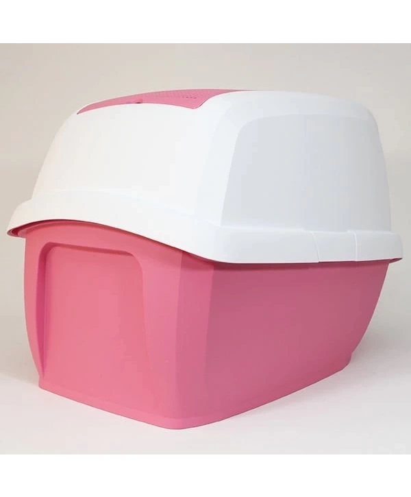 İmac Maddy Junior Üstü Açılır Kapalı Kedi Tuvaleti Pembe 57x43x41 Cm