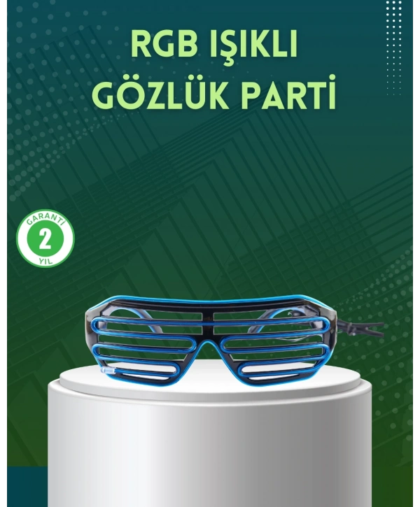 Işıklı LED Gözlük Parti Konser ve Etkinlik Aksesuarı