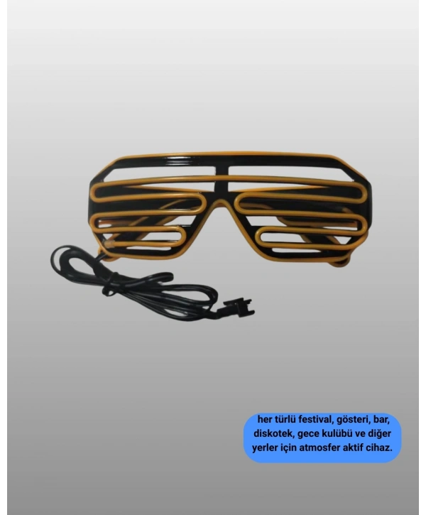 Işıklı Tasarımlı LED Gözlük Eğlence Aksesuarı