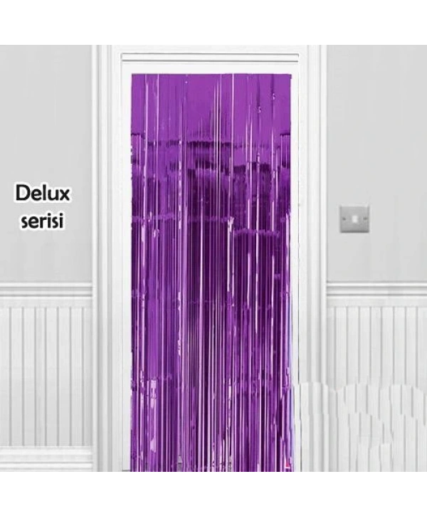 Işıltılı Duvar ve Kapı Perdesi Mor Renk 90x200 cm (5047)