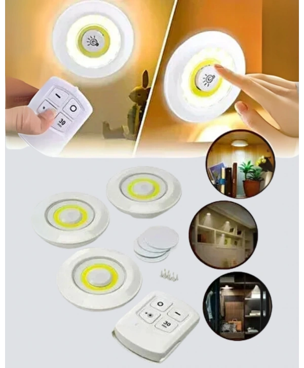 Kablosuz Gün Işığı 3’lü LED Spot Lamba Kumandalı