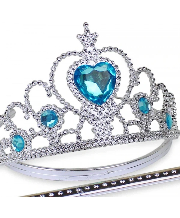 Karlar Ülkesi Mavi Kalpli Taşlı Elsa Tacı (5047)