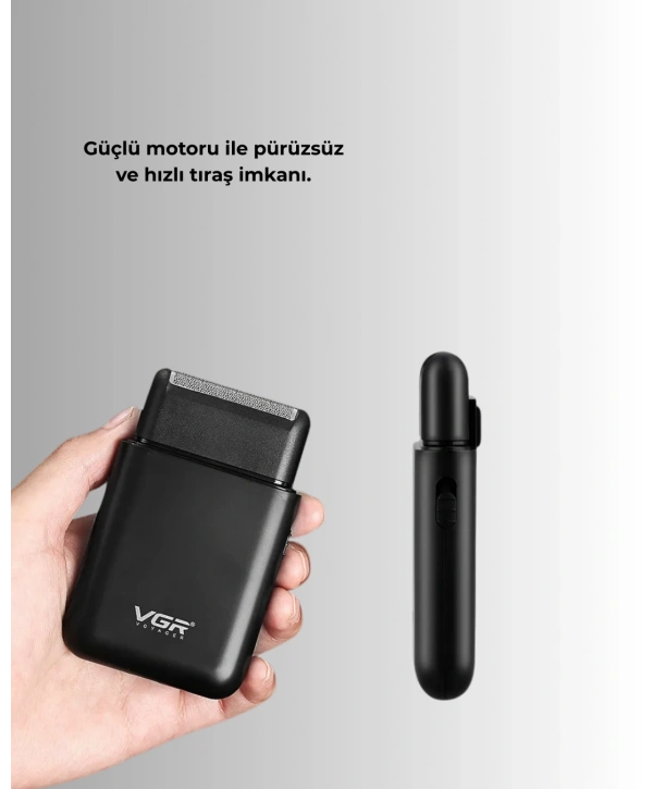 Kart Tasarımlı Şarjlı Tıraş Makinesi | 2 Başlıklı Hassas Kesim