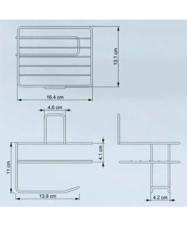 Kendiliğinden Yapışkanlı Tuvalet Kağıdı Tutacağı ve Yedek Raf - Siyah Modern Metal Tasarım (5047)