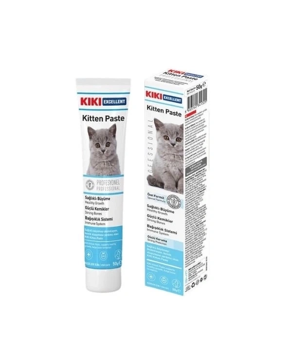 Kiki Excellent Kitten Paste Sağlıklı Büyümeyi Destekleyen Yavru Kedi Macunu 50 Gr