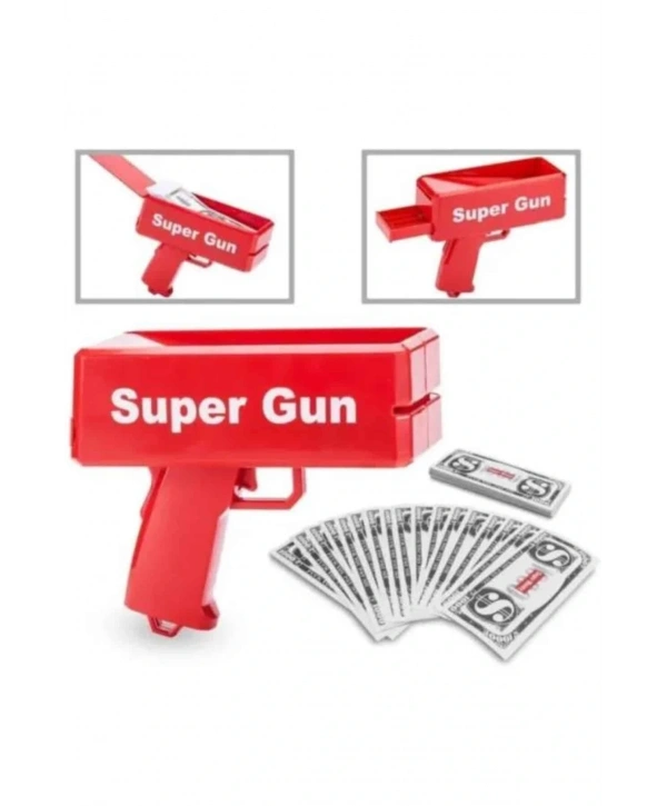 Kırmızı Çocuklara Özel Para Fırlatma Makinesi Para Saçma Tabancası