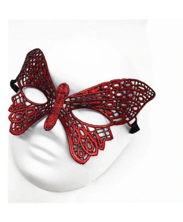 Kırmızı Dantel Masquerade Maskesi 7 No (5047)